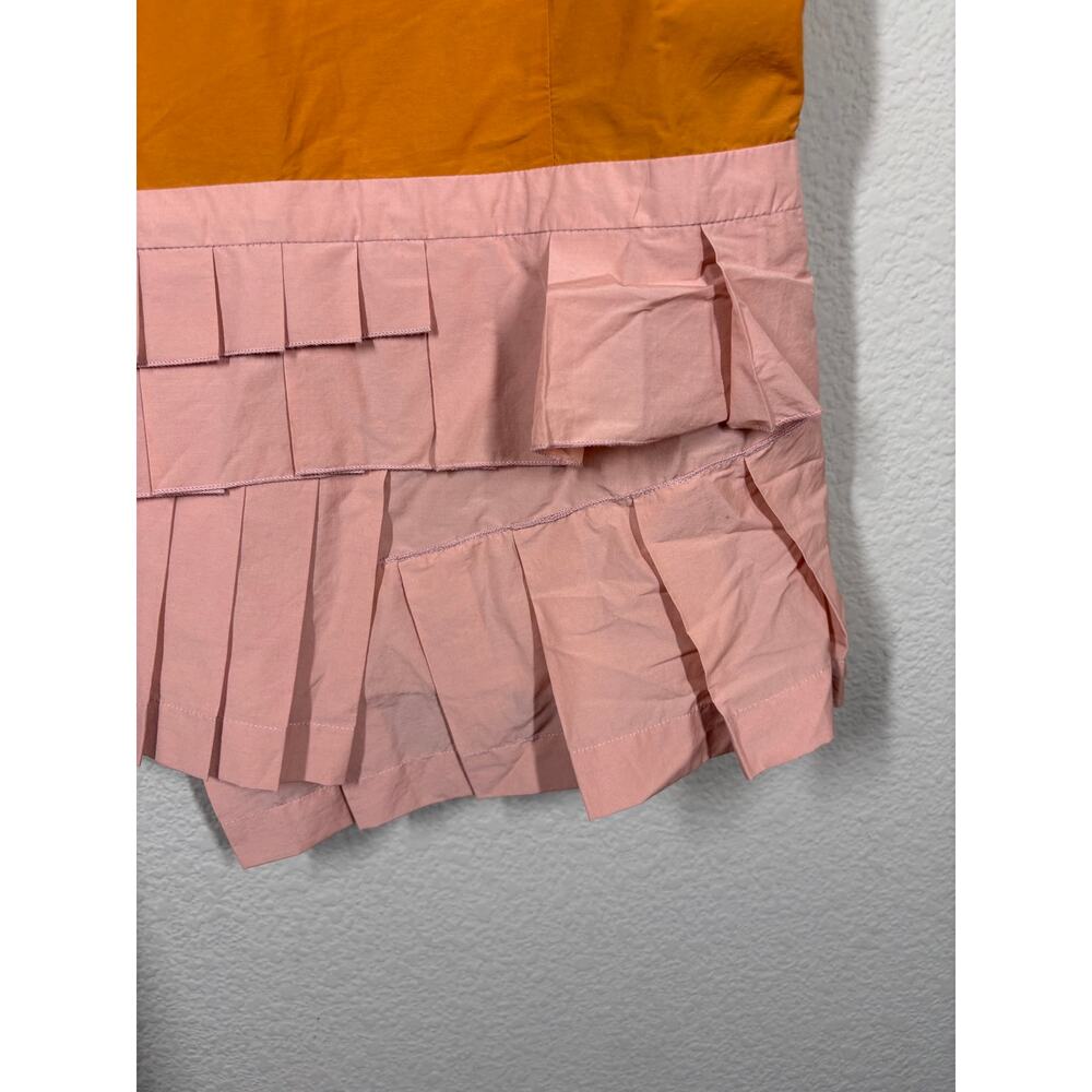Marni 38/2 US Colorblock Asymmetric Tank Top Pink Black Cotton Plated Italy - Picture 5 of 9